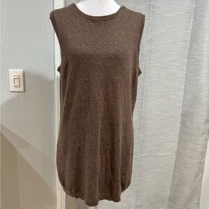BCBGMaxAzria Brown Sleeveless Knit Tunic